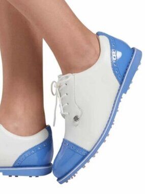 NWT G/FORE G4 CAP TOE Gallivanter Golf Shoes Baby Blue White Golfer Size 6